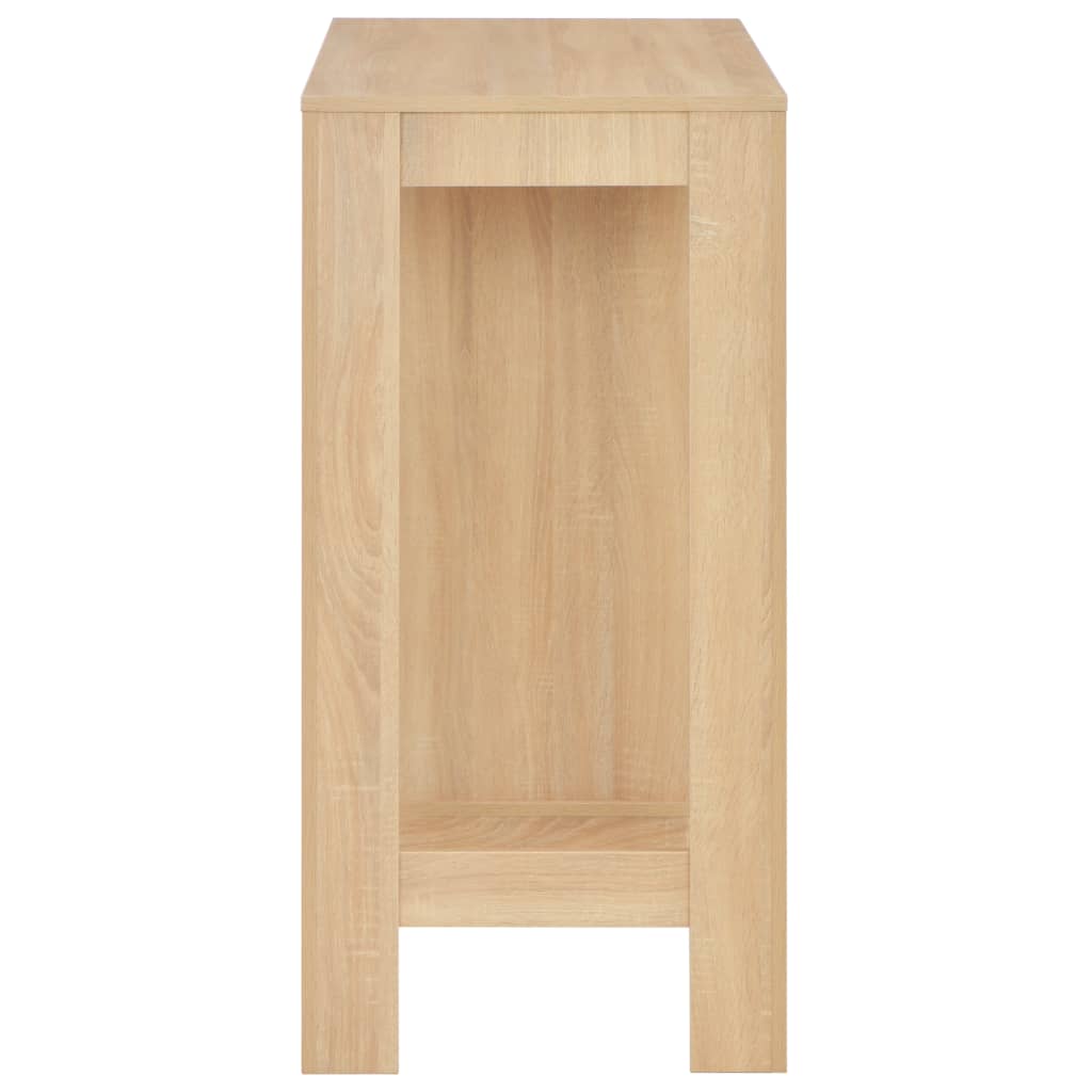 vidaXL Bartisch mit Regal Eichenbraun 110x50x103 cm