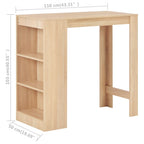 vidaXL Bartisch mit Regal Eichenbraun 110x50x103 cm