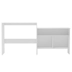 vidaXL Bartisch mit 2 Tischplatten Weiß 130x40x120 cm