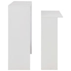 vidaXL Bartisch mit 2 Tischplatten Weiß 130x40x120 cm