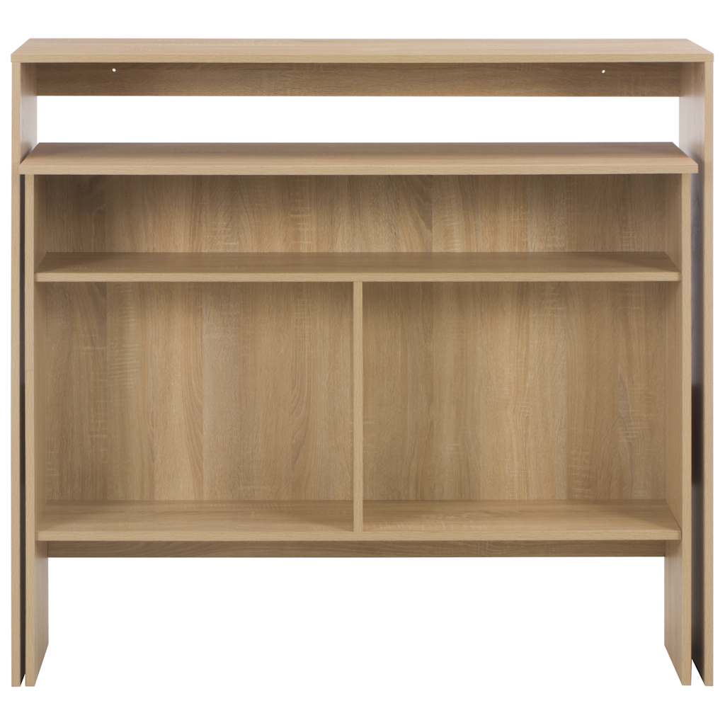 vidaXL Bartisch mit 2 Tischplatten Eichenoptik 130x40x120 cm