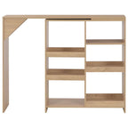 vidaXL Bartisch mit Beweglichem Regal Eichenbraun 138x39x110 cm