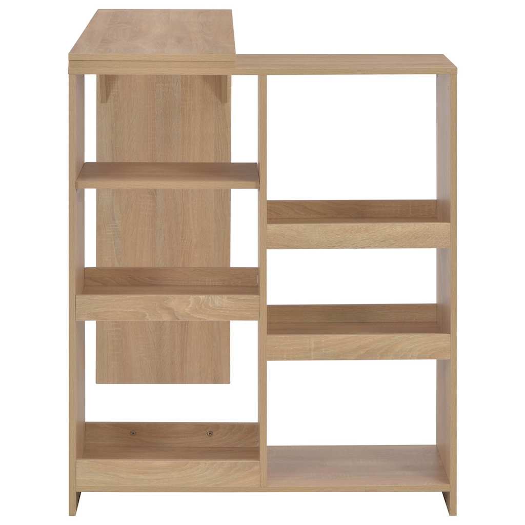 vidaXL Bartisch mit Beweglichem Regal Eichenbraun 138x39x110 cm