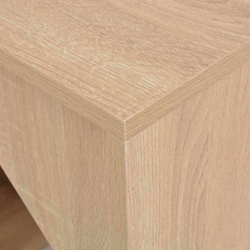 vidaXL Bartisch mit Schrank Eichenoptik 115x59x200 cm