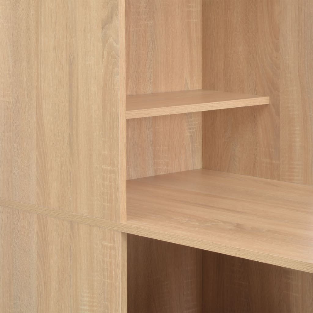vidaXL Bartisch mit Schrank Eichenoptik 115x59x200 cm