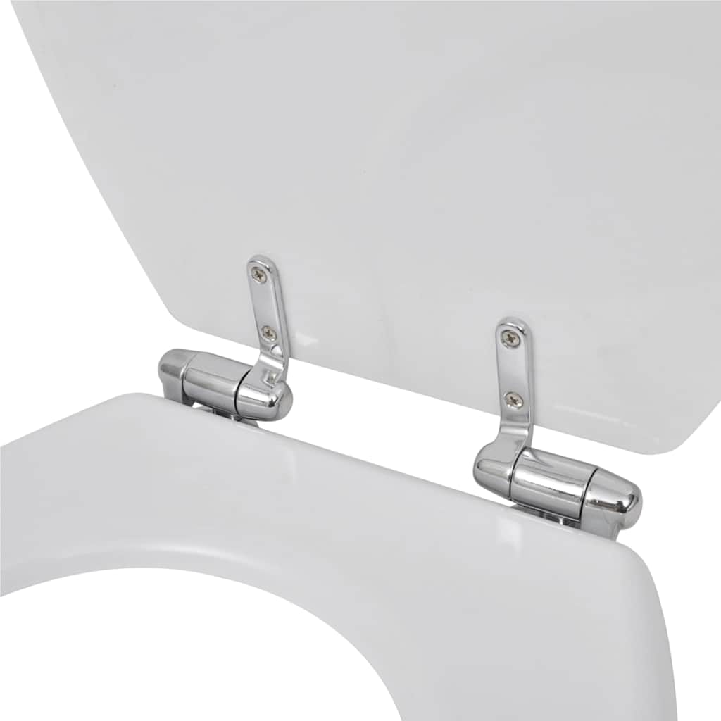vidaXL Toilettensitze 2 Stk. mit Absenkautomatik MDF Weiß
