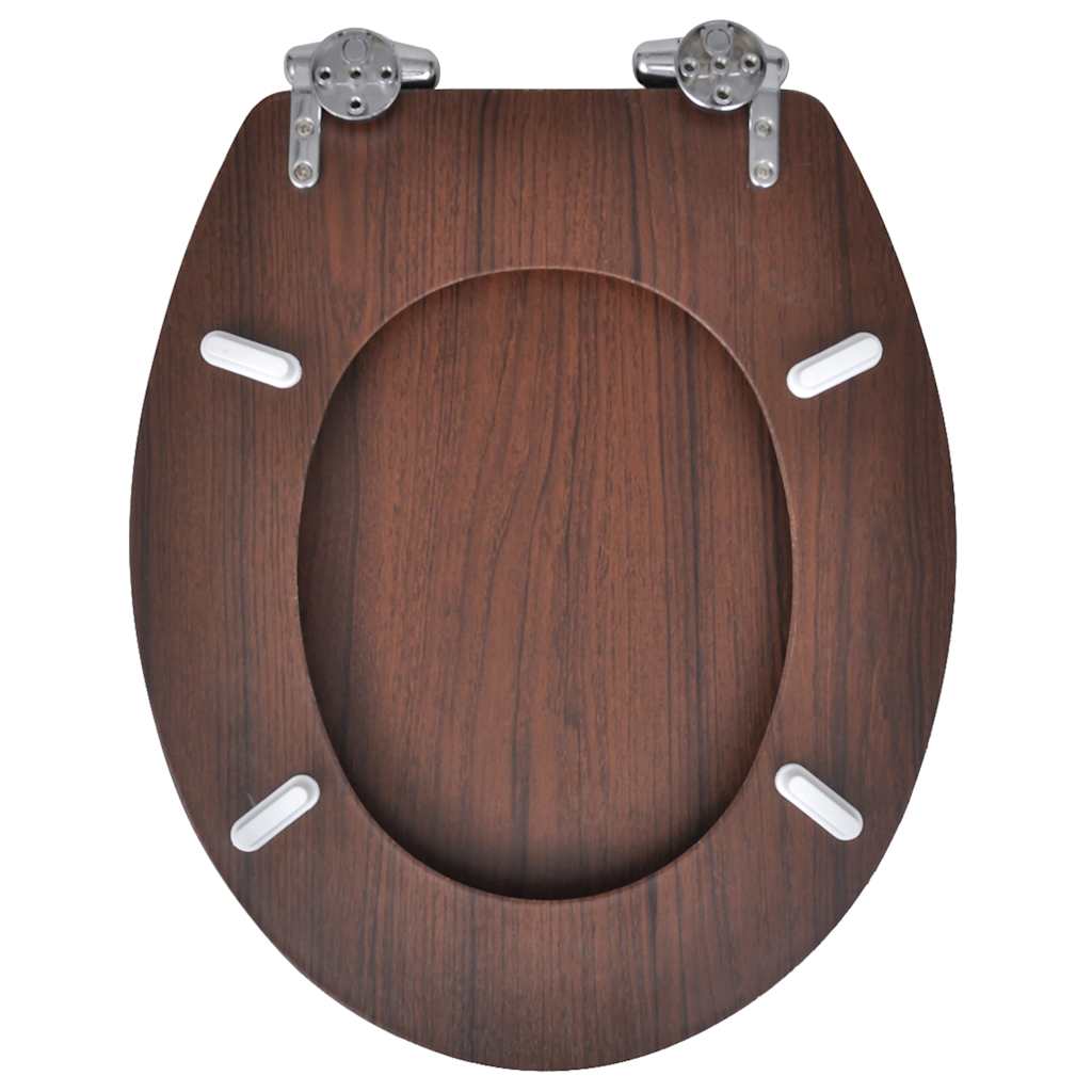 vidaXL Toilettensitze 2 Stk. Deckel mit Absenkautomatik MDF Braun