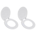vidaXL Toilettensitze mit Deckel 2 Stk. MDF Weiß