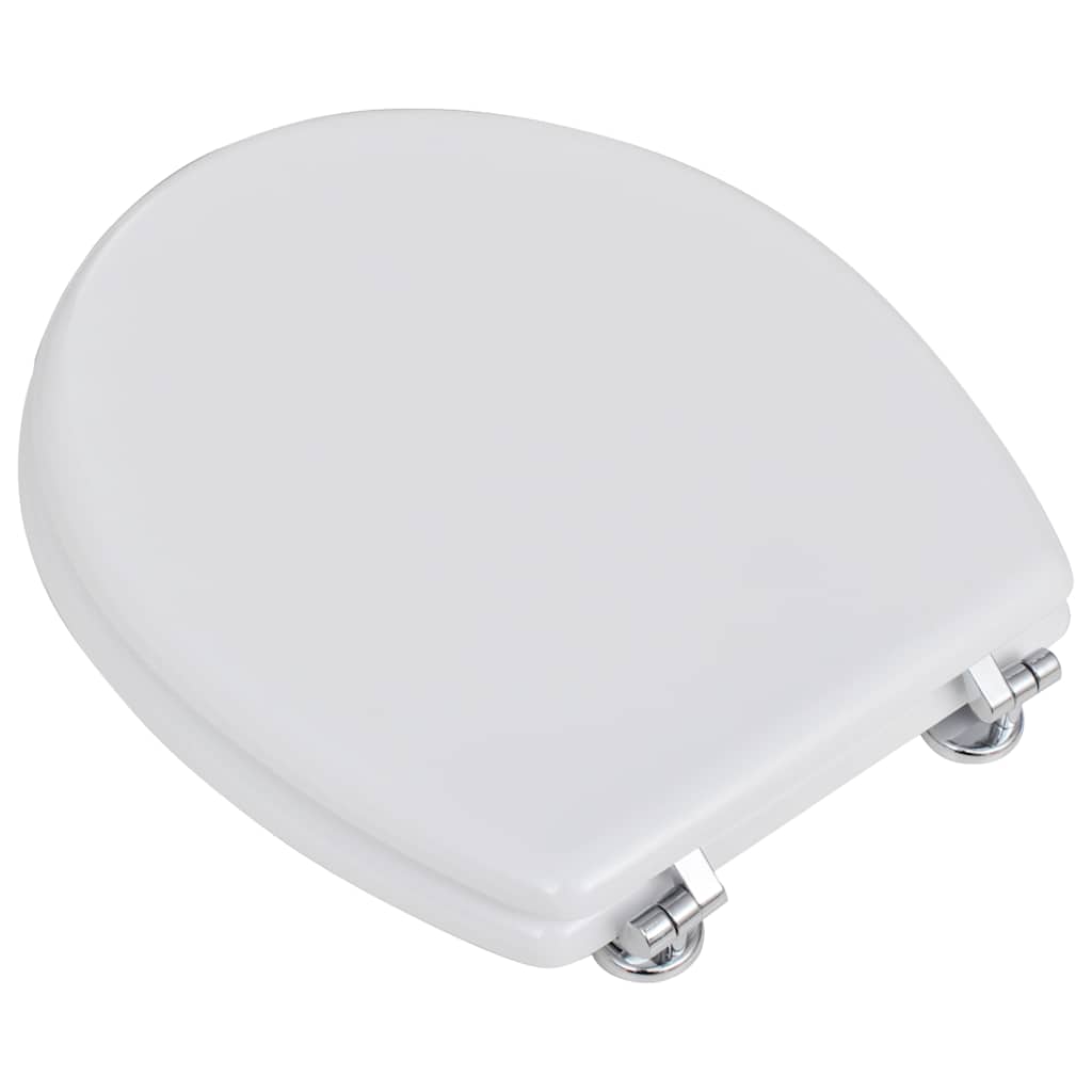 vidaXL Toilettensitze mit Deckel 2 Stk. MDF Weiß