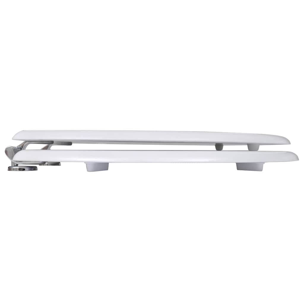 vidaXL Toilettensitze mit Deckel 2 Stk. MDF Weiß