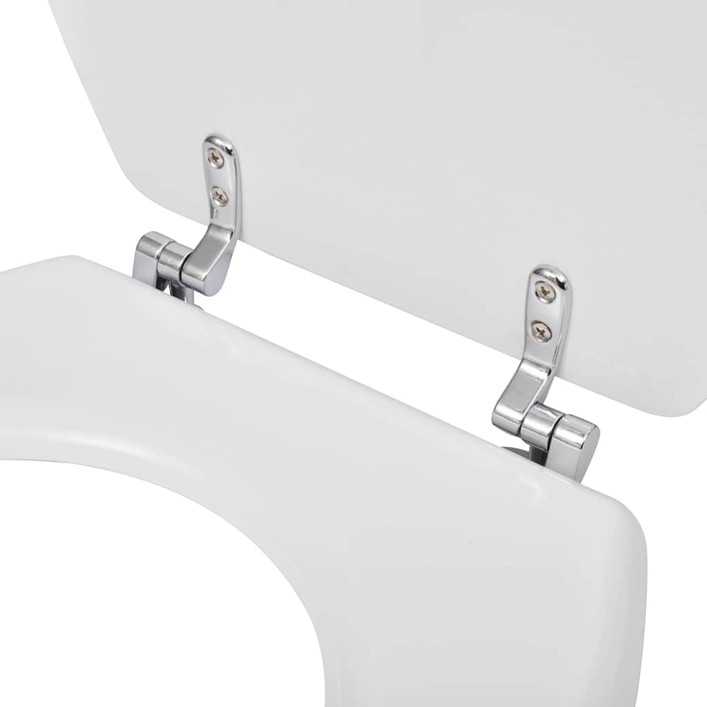 vidaXL Toilettensitze mit Deckel 2 Stk. MDF Weiß