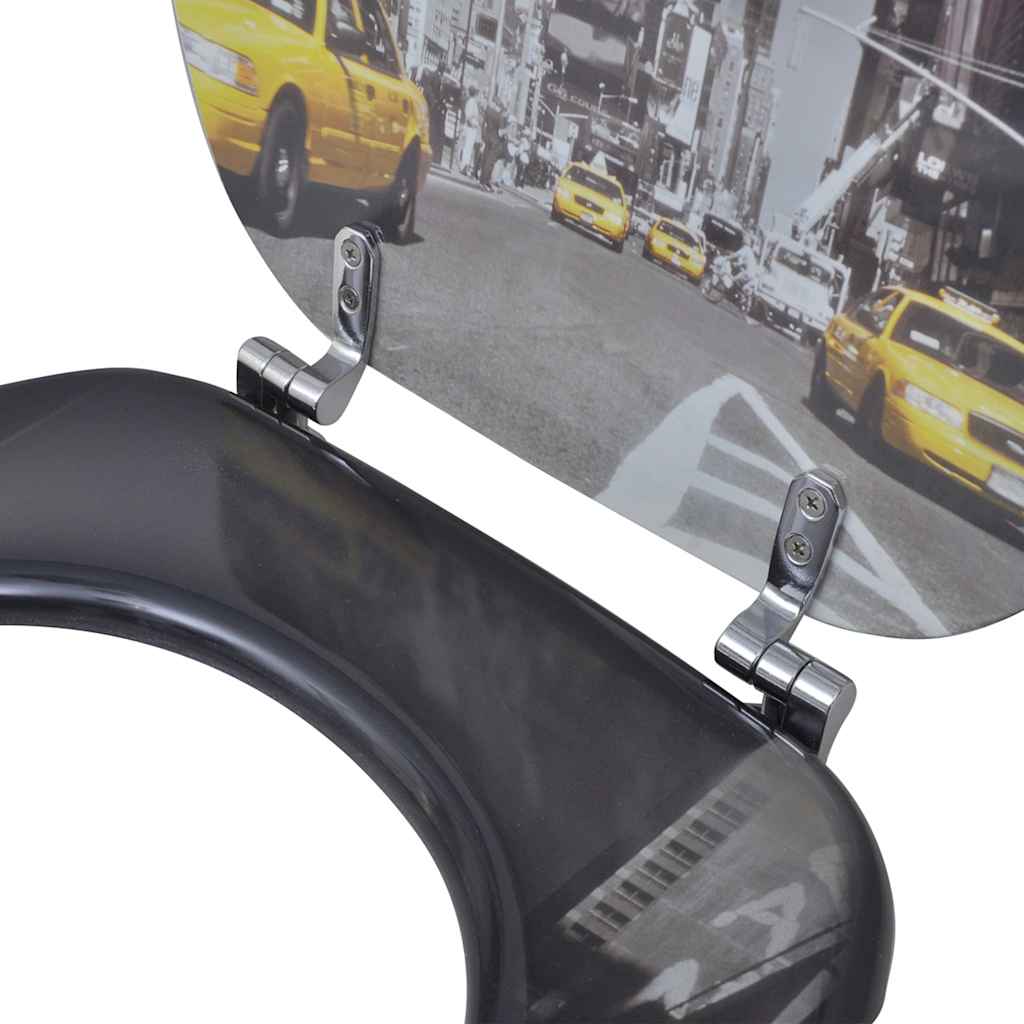 vidaXL Toilettensitze mit Deckel 2 Stk. MDF New York