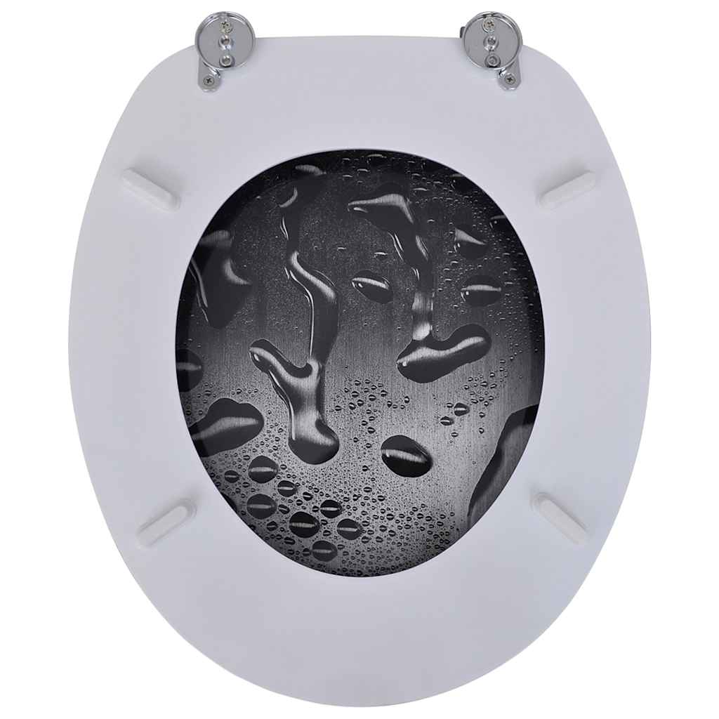 vidaXL Toilettensitze mit Deckel 2 Stk. MDF Wasser