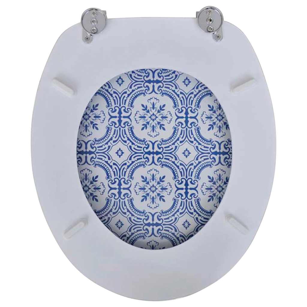 vidaXL Toilettensitze mit Deckel 2 Stk. MDF Porzellan