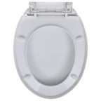 vidaXL Toilettensitze mit Absenkautomatik 2 Stk. Kunststoff Weiß
