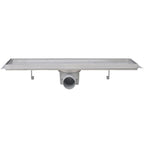 vidaXL Lineare Duschrinnen 2 Stk. 530 x 140 mm Edelstahl
