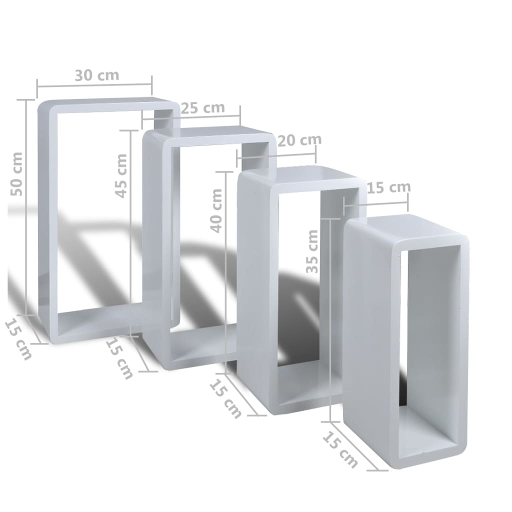 vidaXL Regalwürfel 8 Stk. Weiß