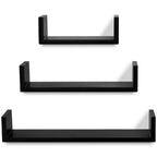 vidaXL Wandregale 6 Stk. Schwarz