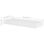 vidaXL Wandregale 4 Stk. Weiß 40 cm