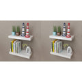 vidaXL Wandregale 4 Stk. Weiß 40 cm