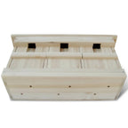vidaXL Spatzenhaus 2 Stk. Holz 44 x 15,5 x 21,5 cm