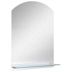 vidaXL Wandspiegel mit Regal 20×40 cm Hartglas