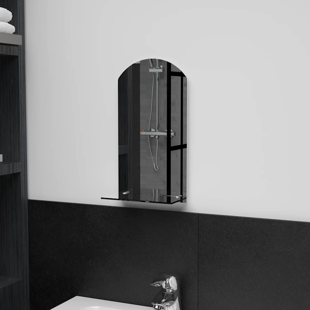 vidaXL Wandspiegel mit Regal 20×40 cm Hartglas
