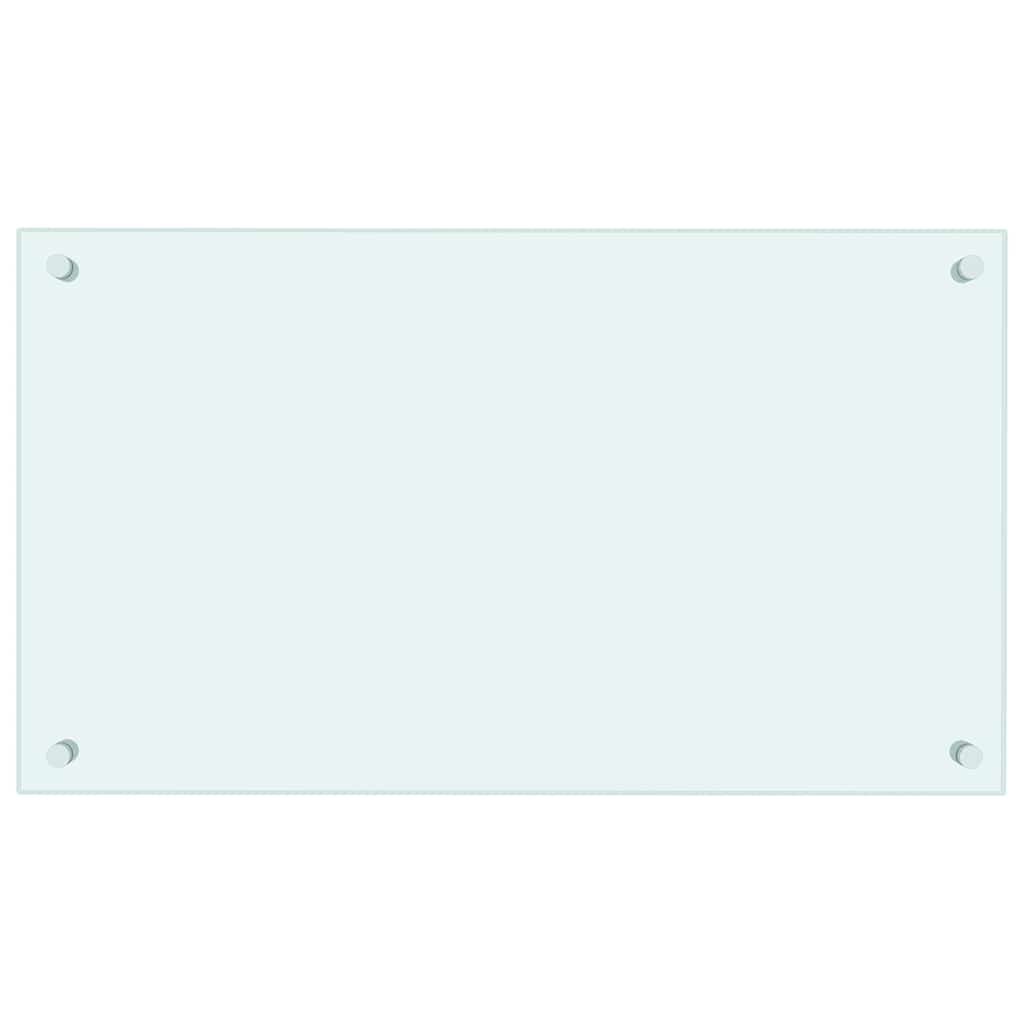 vidaXL Küchenrückwand Milchweiß 70x40 cm Hartglas