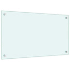 vidaXL Küchenrückwand Milchweiß 70x40 cm Hartglas