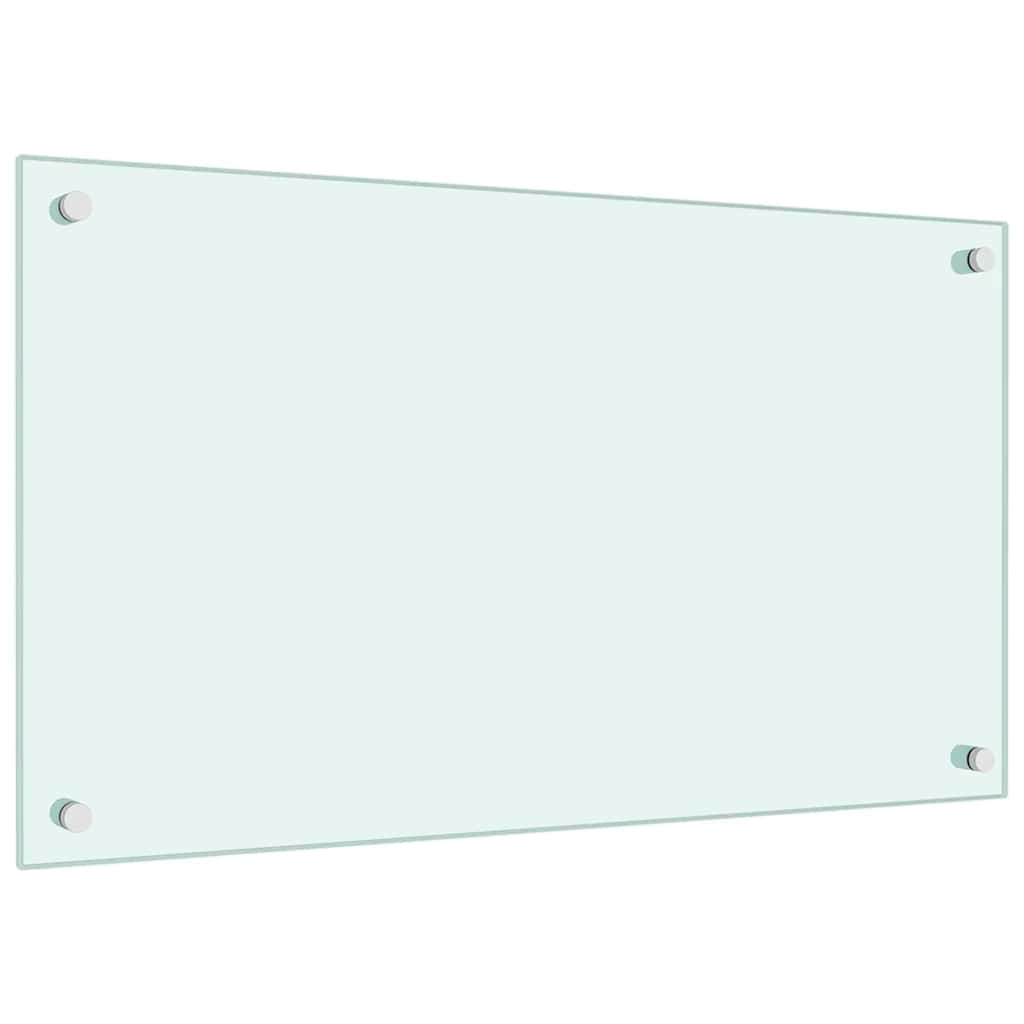 vidaXL Küchenrückwand Milchweiß 70x40 cm Hartglas
