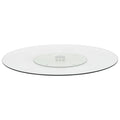 vidaXL Servierplatte Drehbar Transparent 60 cm Hartglas
