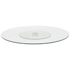 vidaXL Servierplatte Drehbar Transparent 60 cm Hartglas