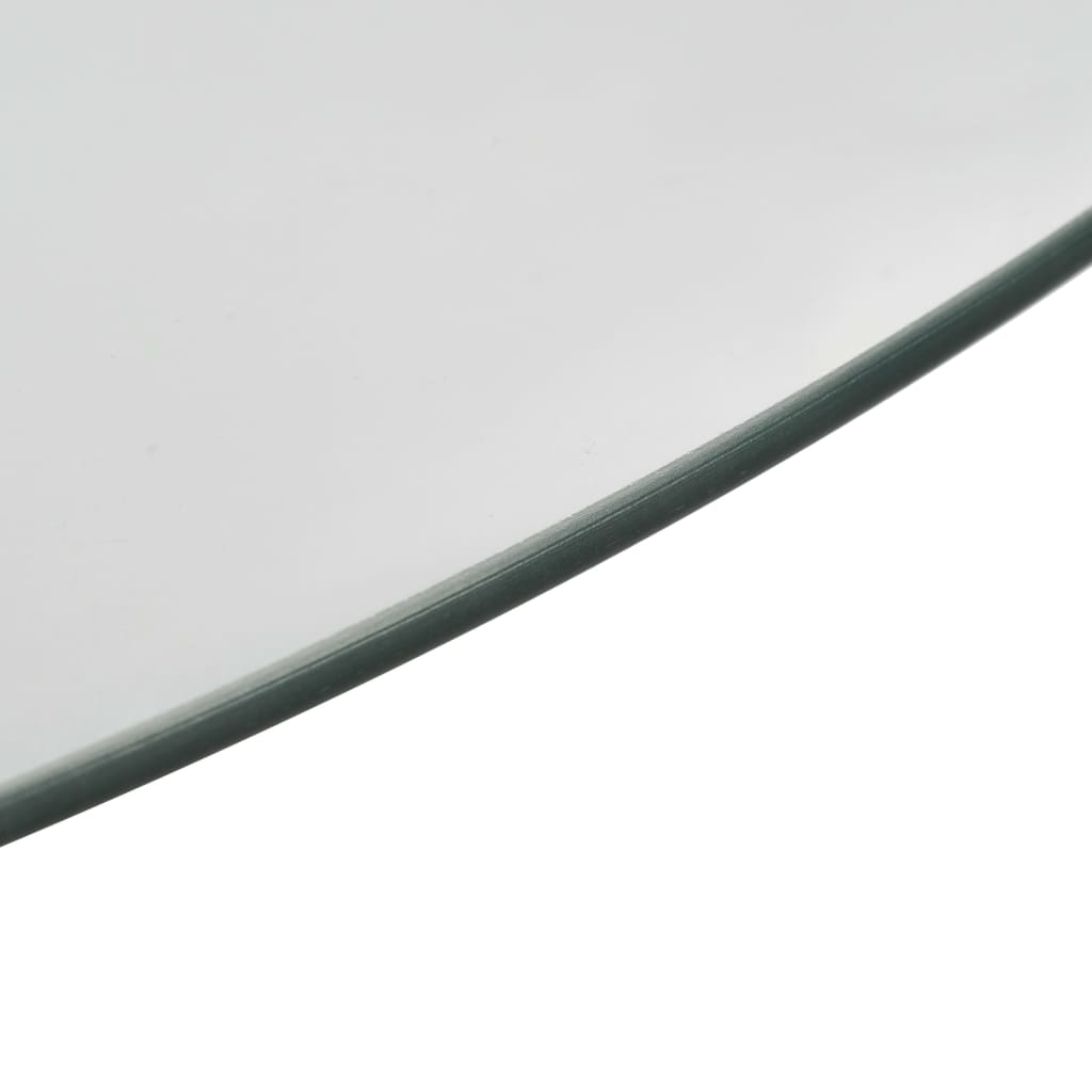 vidaXL Servierplatte Drehbar Transparent 60 cm Hartglas