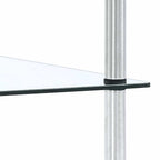 vidaXL Regal mit 4 Ablagen Transparent 40x40x100 cm Hartglas