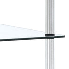 vidaXL Regal mit 5 Ablagen Transparent 40x40x130 cm Hartglas