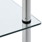 vidaXL Regal mit 6 Ablagen Transparent 40x40x160 cm Hartglas