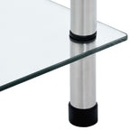 vidaXL Regal mit 6 Ablagen Transparent 40x40x160 cm Hartglas