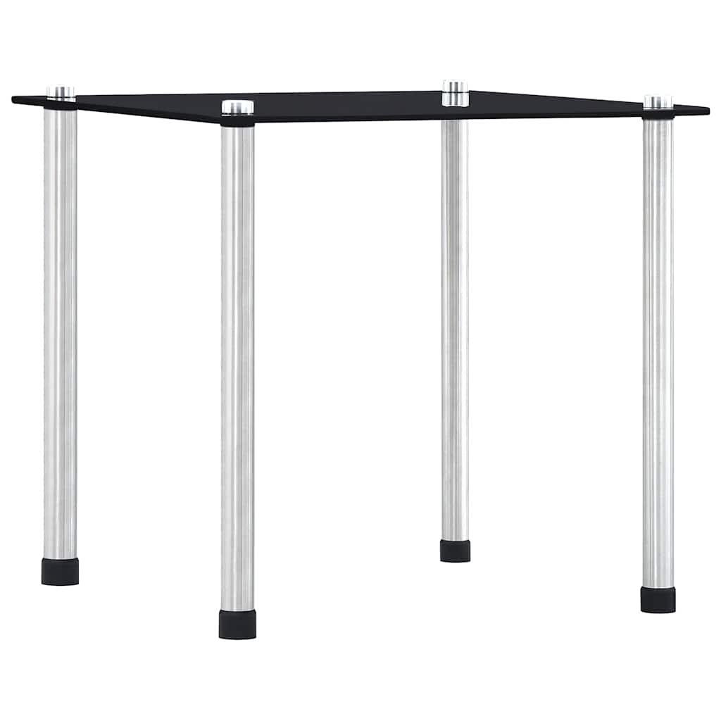vidaXL Satztische 3 Stk. Schwarz Hartglas