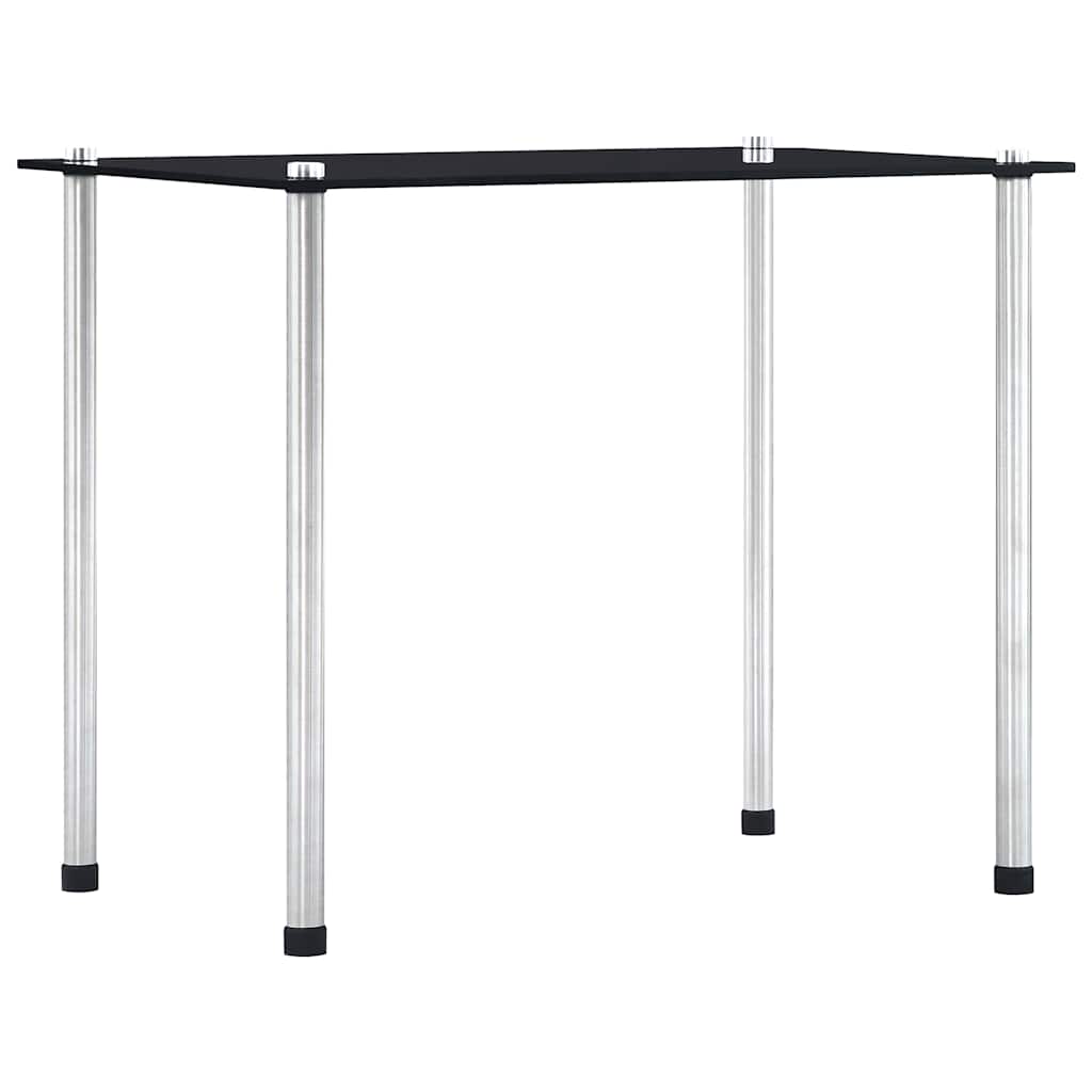 vidaXL Satztische 3 Stk. Schwarz Hartglas