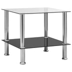 vidaXL Beistelltisch Transparent 45x50x45 cm Hartglas