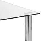 vidaXL Beistelltisch Transparent 45x50x45 cm Hartglas