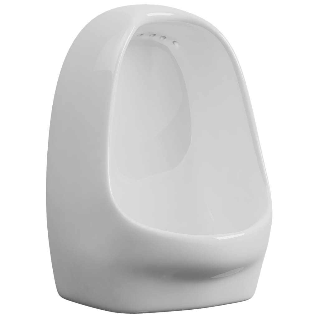 vidaXL Wandurinal mit Spülventil Keramik Weiß