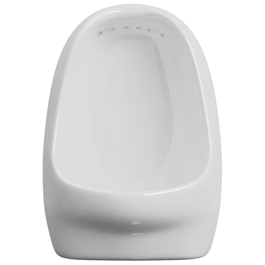 vidaXL Wandurinal mit Spülventil Keramik Weiß