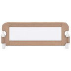vidaXL Kleinkind-Bettschutzgitter Taupe 102x42 cm Polyester