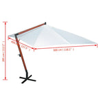 vidaXL Sonnenschirm 300x400 cm Weiß