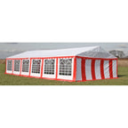 Ersatzdach Dachplane Seitenteile Festzelt Party Zelt 12 x 6m Rot&Weiß