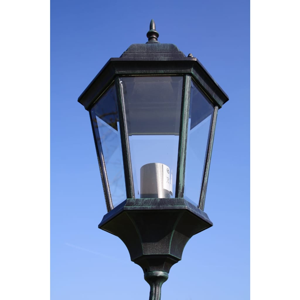 vidaXL Gartenlaterne 2-flammig 230 cm Dunkelgrün/Schwarz Aluminium