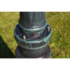 vidaXL Gartenlaterne 2-flammig 230 cm Dunkelgrün/Schwarz Aluminium