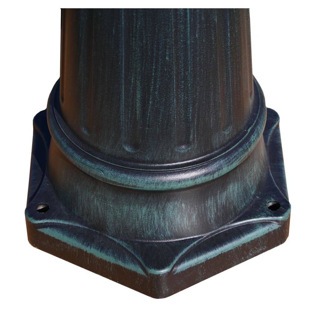 vidaXL Gartenlaterne 2-flammig 230 cm Dunkelgrün/Schwarz Aluminium