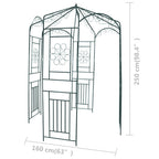 vidaXL Rosenpavillon 250 cm Dunkelgrün